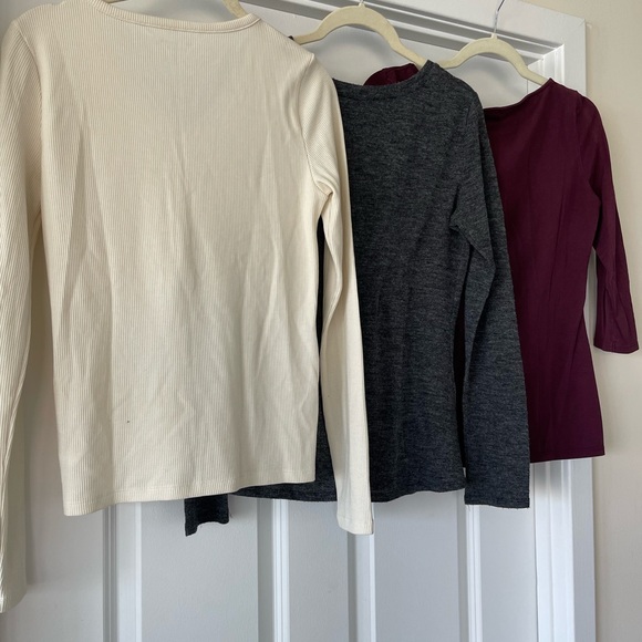 Lot of 3 EUC Medium Long Sleeves soft with stretch Express American Eagle H& M - Picture 4 of 7